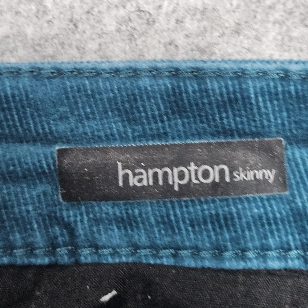 Edyson Hampton Skinny Jeans Womens 32 Long Teal Blue Corduroy Stretch 32x32 - Picture 4 of 12